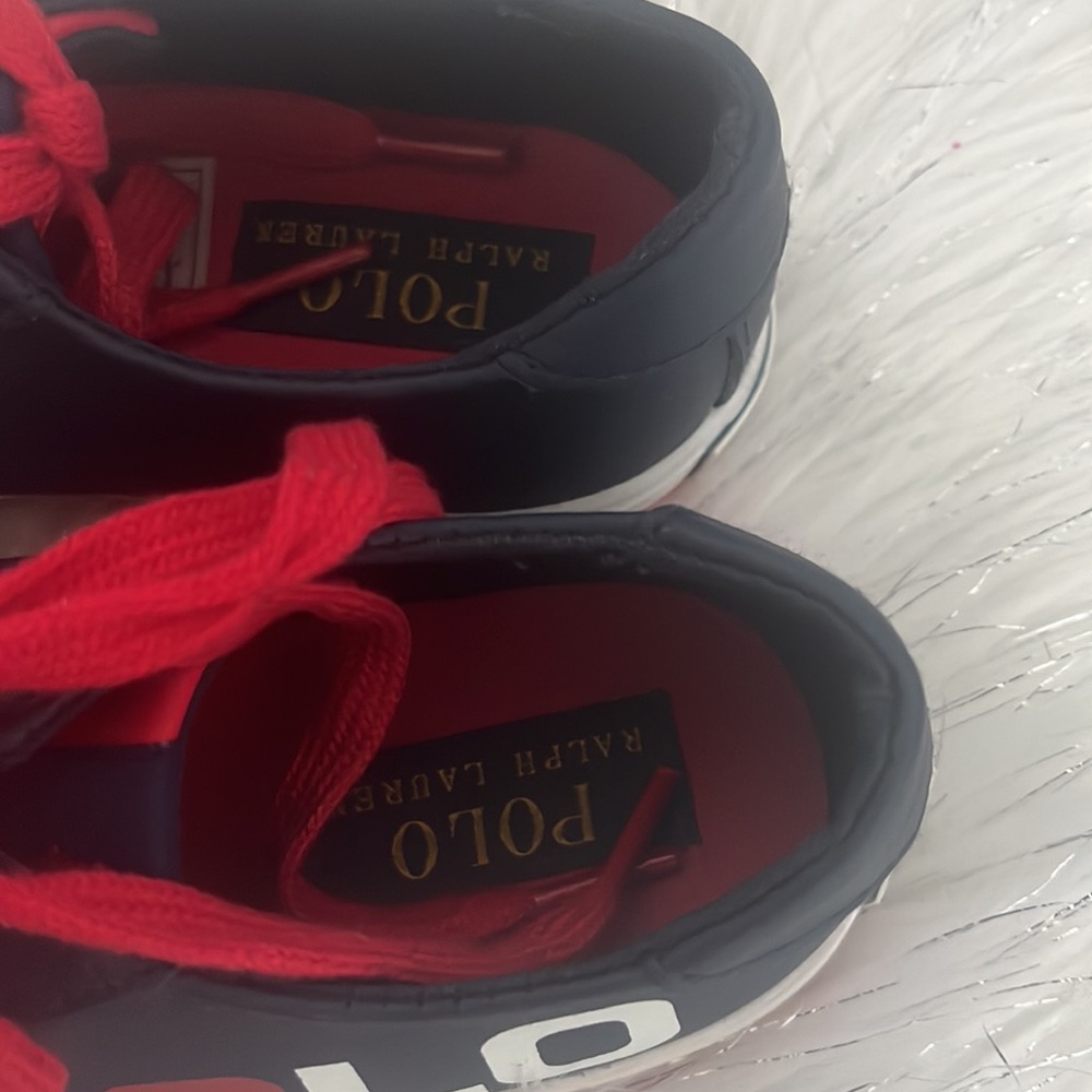Polo Canvas Sneakers with Longwood Logo Kids size 1 - Picture 3 of 5